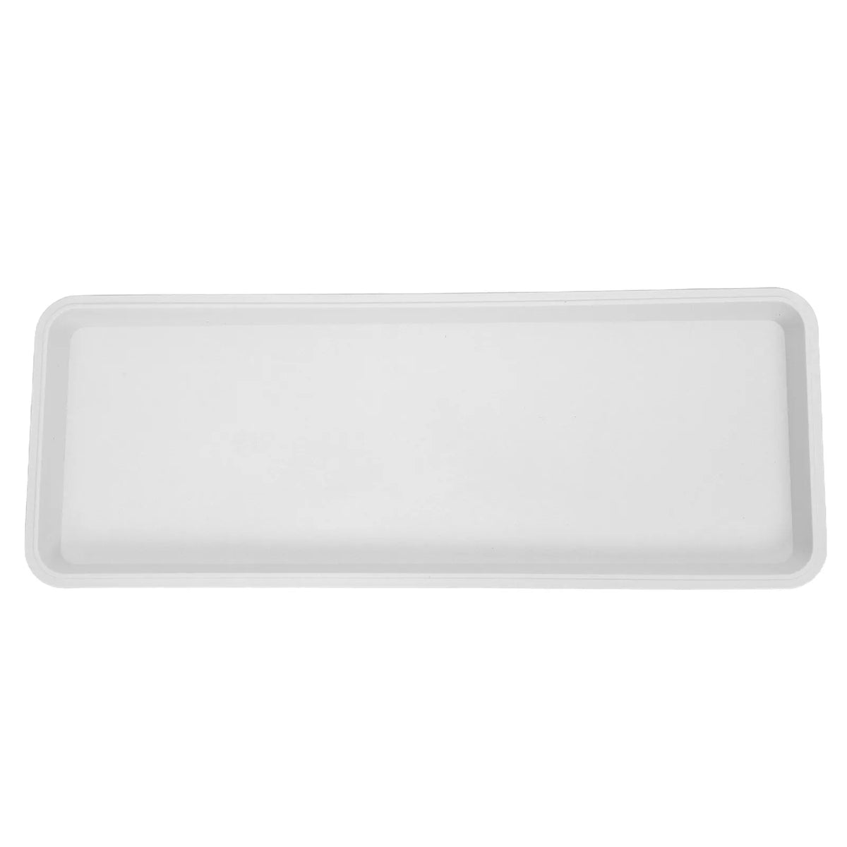 Rectangular Plastic Plant Tray – White Flower Pot Drip Saucer Plant Drip Tray SWANS