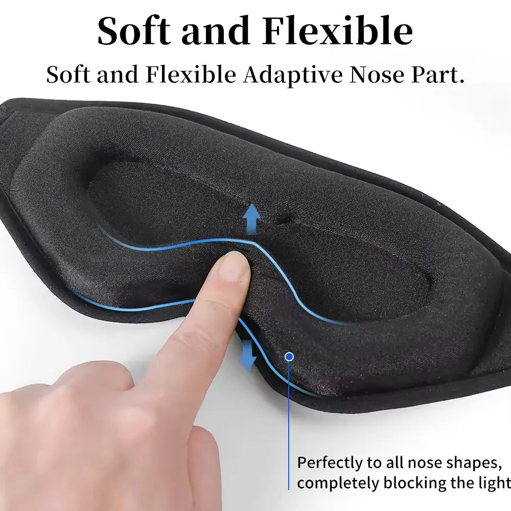 SWANS 3D Blackout Sleep Eye Mask – Breathable Adjustable Travel Sleep Eye Mask SWANS
