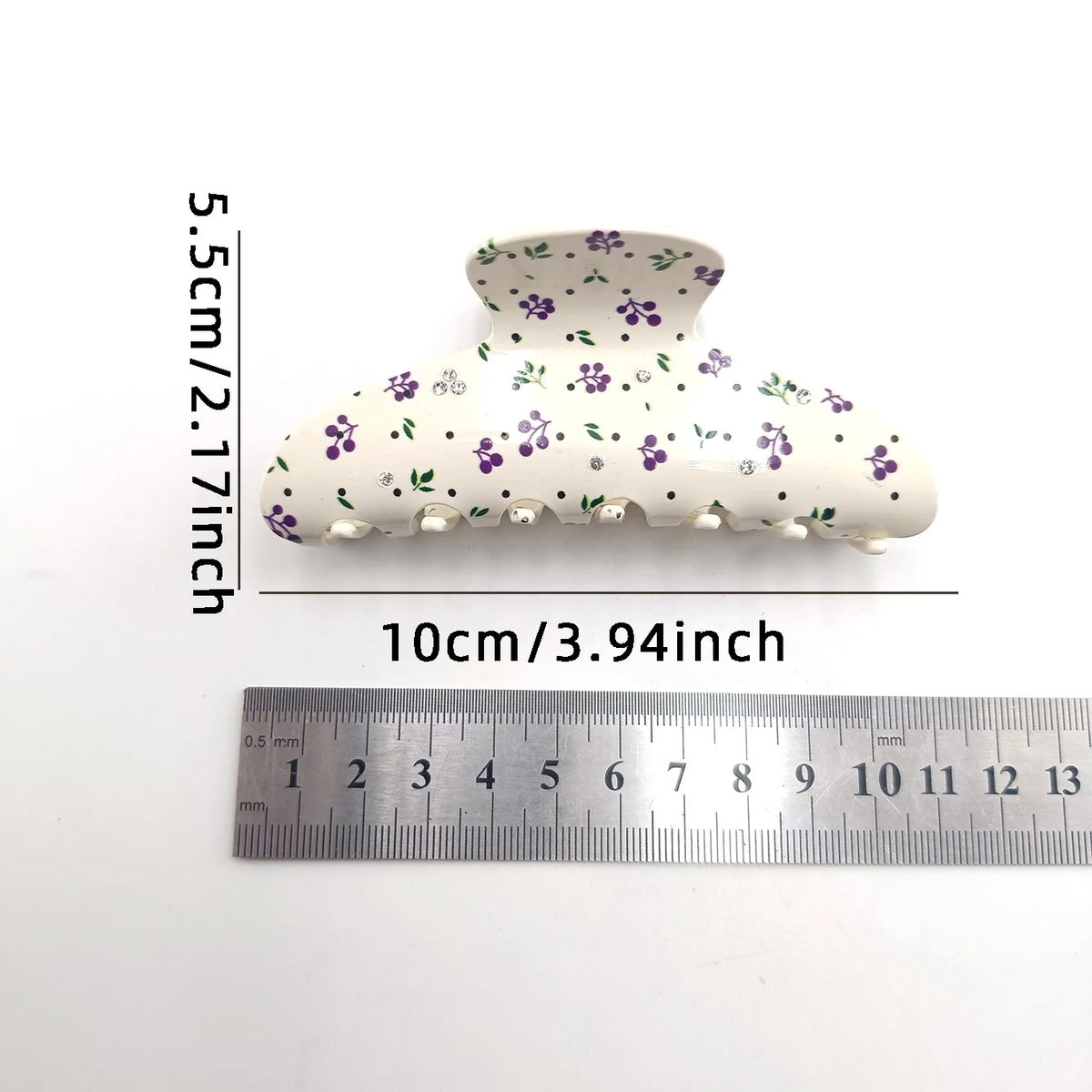 Large 11CM Floral Hair Claw Clip – Colorful Acetate Shark Clip Hair Claw Clip SWANS