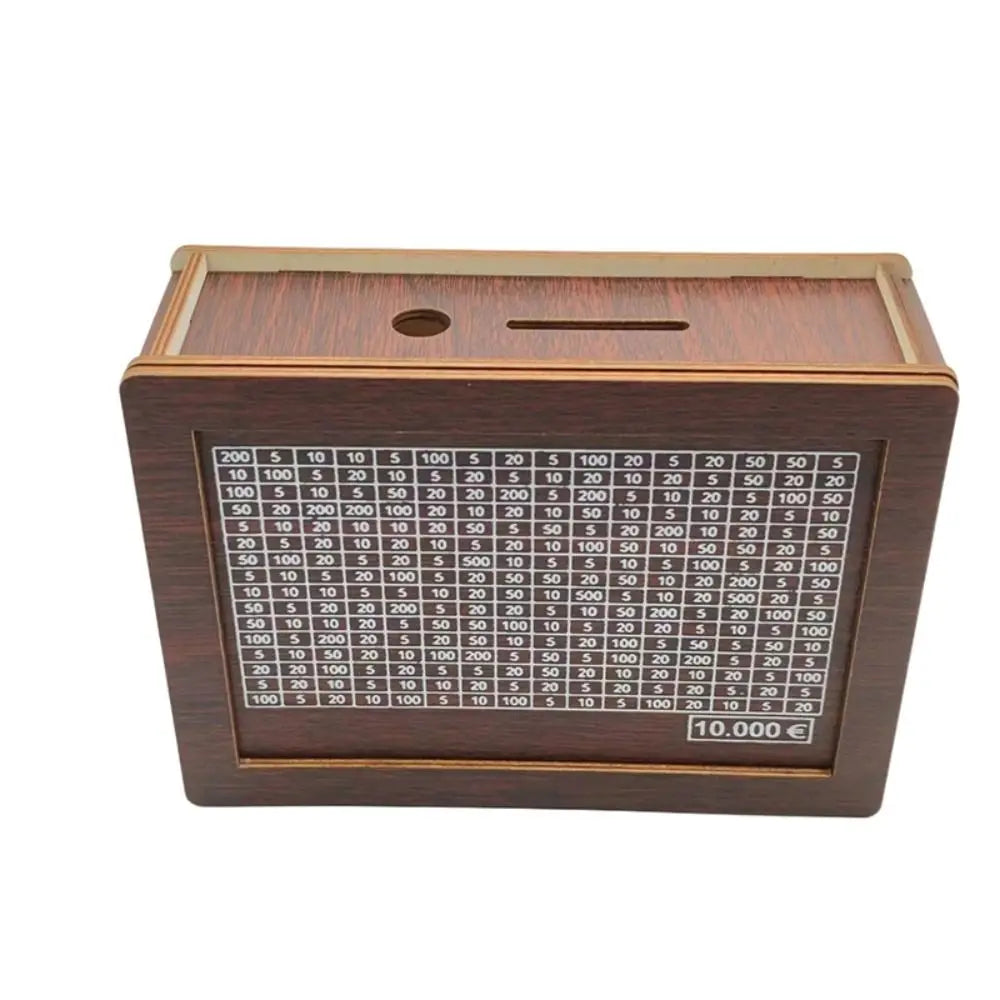 Wooden Money Box with Savings Goal Counter – Kids Piggy Bank Wooden Piggy Bank SWANS 10000 capacity