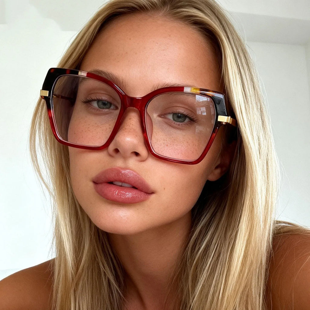 TOYEARN Oversized Blue Light Blocking Glasses Frames Women Eyeglasses Frames SWANS