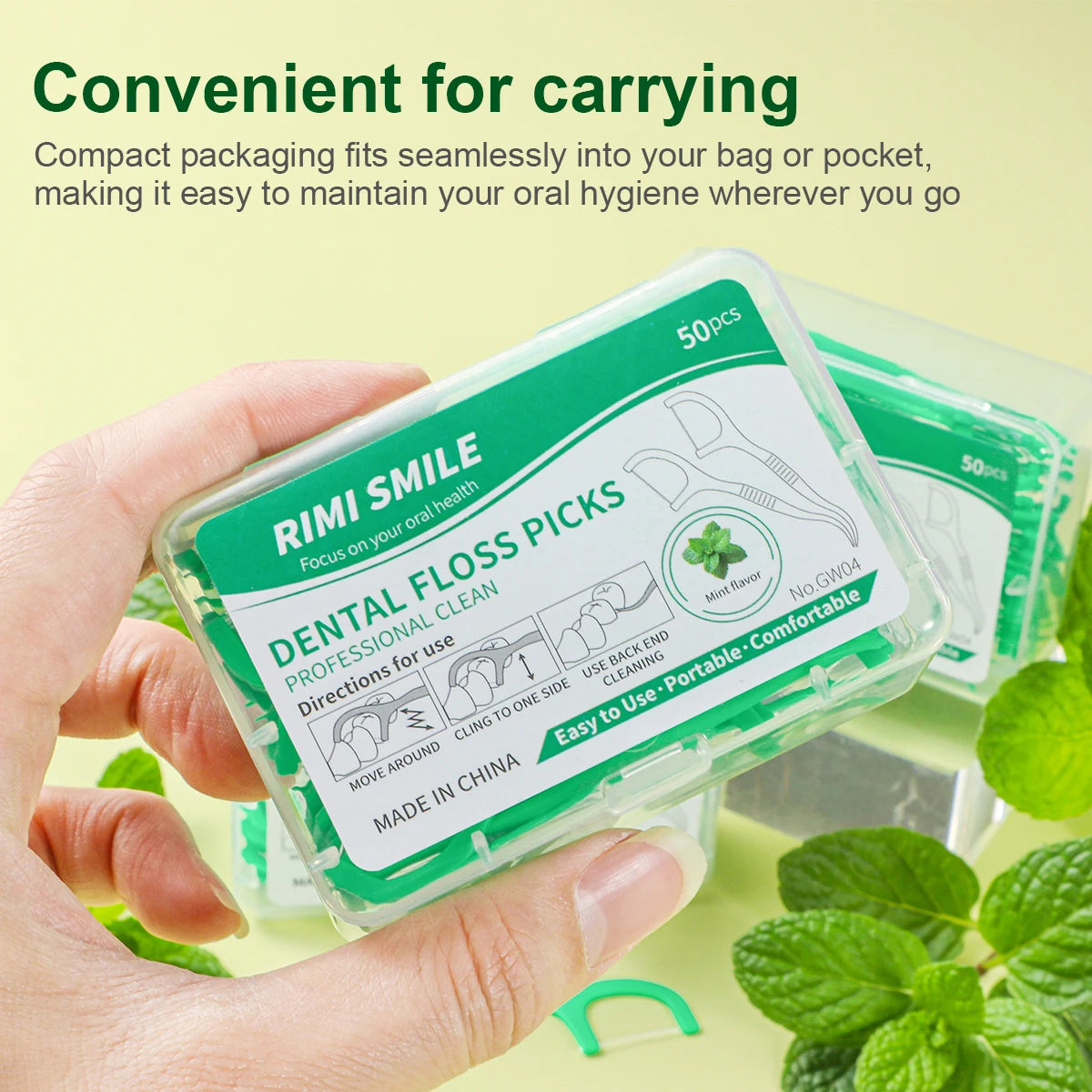 Peppermint Dental Floss Picks 50–1000 Pcs | Value Set Dental Floss Picks SWANS