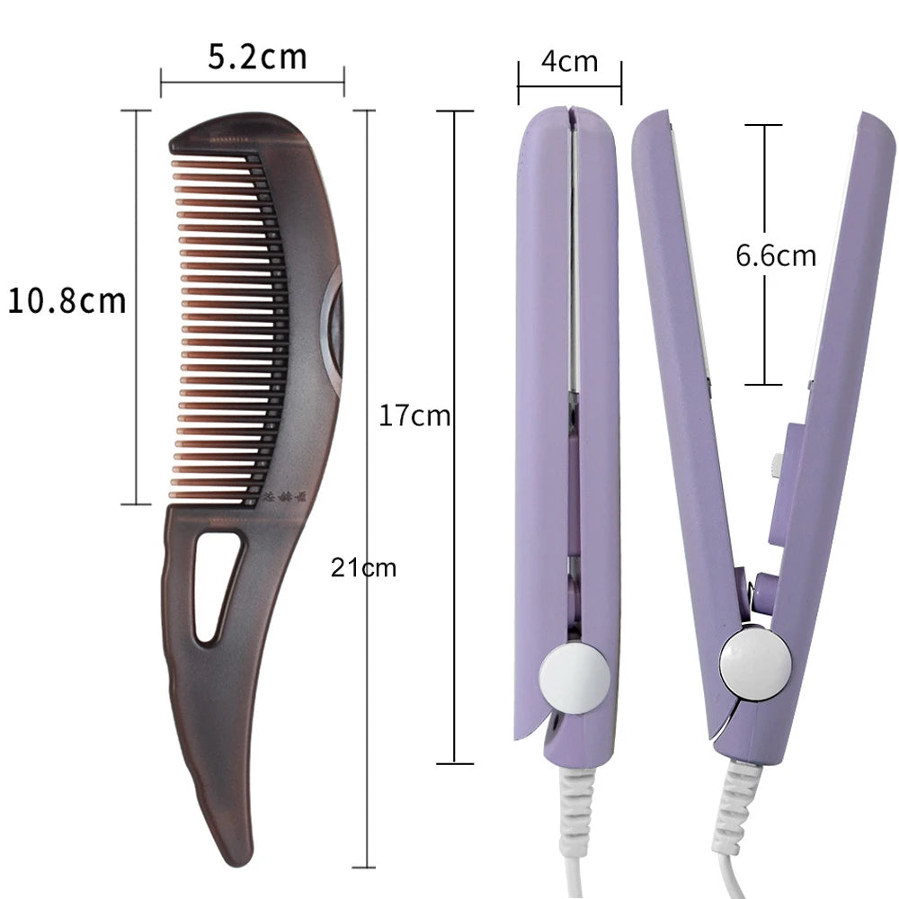 YIBER Mini Ceramic Wave Hair Curler & Straightener 3-in-1 Hair Curler & Straightener SWANS