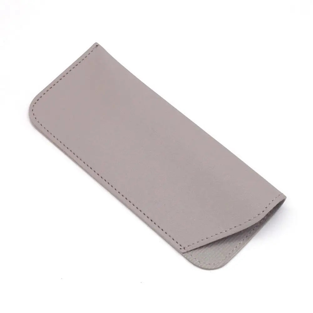 Soft PU Leather Glasses Case – Portable Unisex Eyewear Bag Eyewear Case SWANS light grey