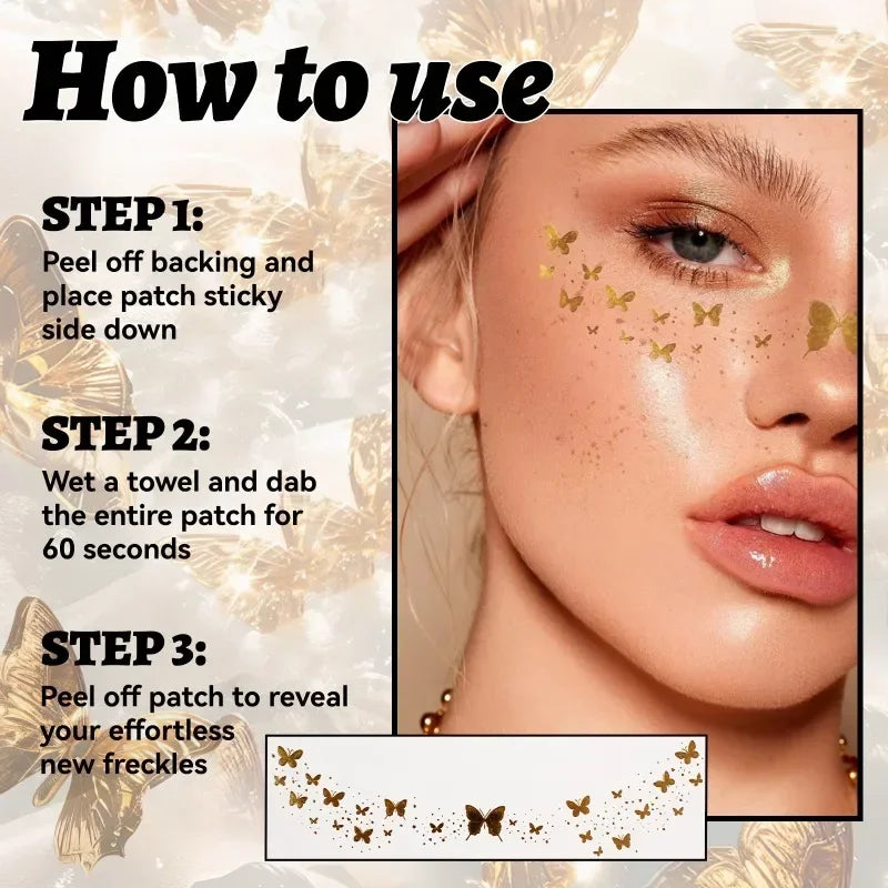 6-Pack Fake Freckle Tattoo Stickers – Waterproof Face Makeup Temporary Tattoo Sticker SWANS