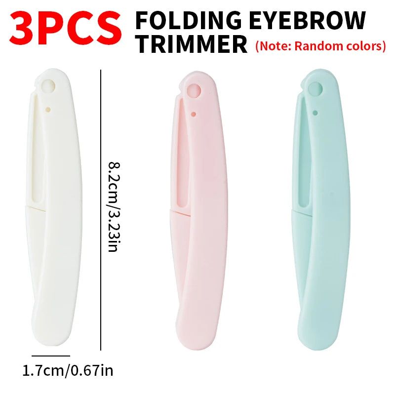 SWANS 3-Pack Foldable Eyebrow Trimmer Razor – Women's Beauty Tool Eyebrow Trimmer Razor SWANS 3Pcs