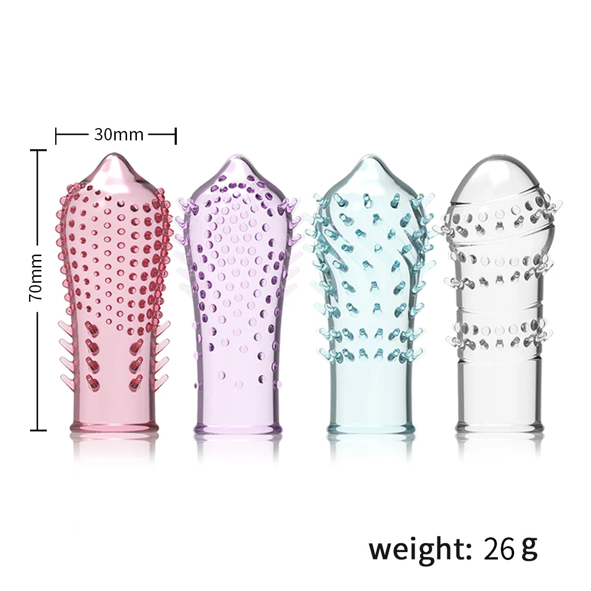 4PCS 3D Reusable Penis Sleeve Set – Couples Intimacy Enhancer Intimate Sleeve Set SWANS