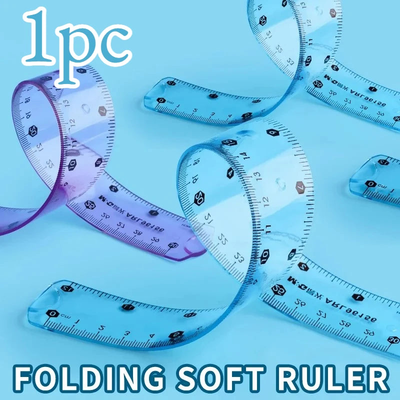 Transparent Flexible Soft Ruler 1/3pcs – Foldable 20cm Measuring Tool Measuring Ruler SWANS 1pc 20cm Random