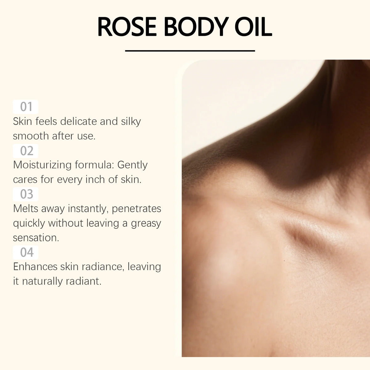Rose Firming Body Oil – Moisturizing Skin Tightening 50ml Body Firming Oil SWANS