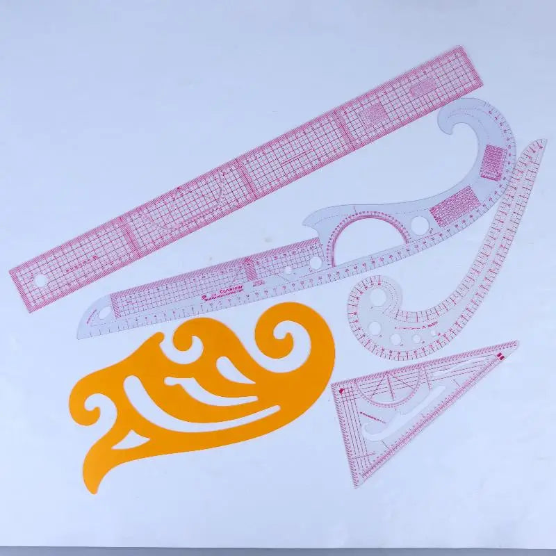 Tailor Measuring Ruler Kit 4/5/6/9Pcs – Sewing Quilting Tools Sewing Ruler Set SWANS