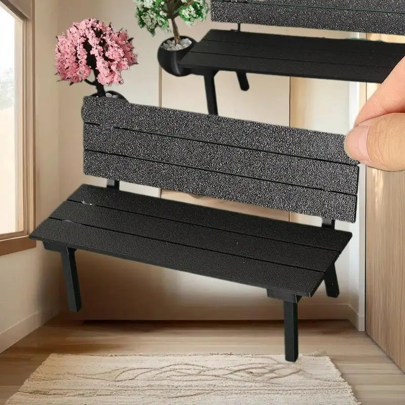 Miniature Bench Model – Resin Dollhouse Scene Display Prop Miniature Scene Model SWANS