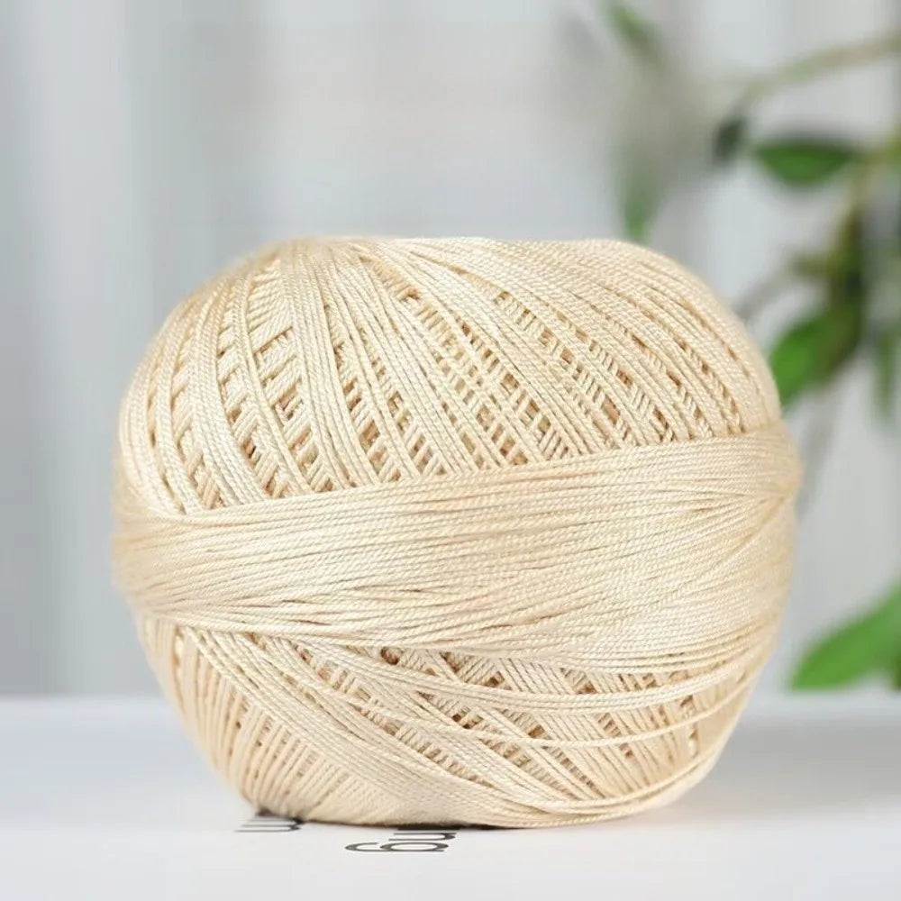 Size 7 Lace Crochet Thread Yarn – Soft Mercerized Cotton 50g Lace Crochet Yarn SWANS Beige