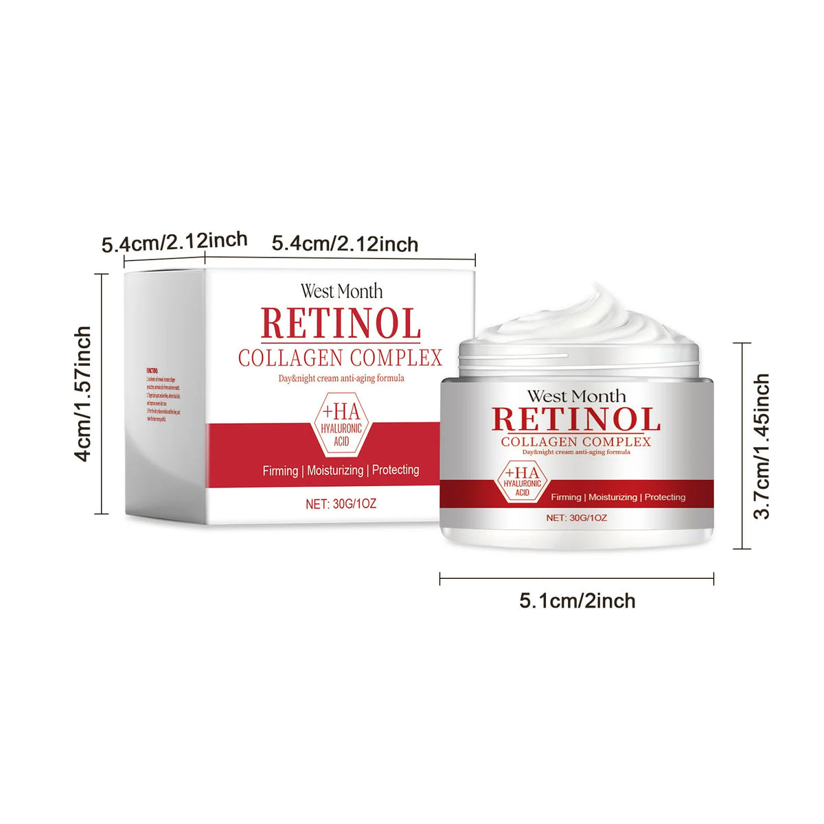WEST MONTH Retinol Face Cream – Firming & Moisturizing 30g Retinol Face Cream SWANS 30g boxed