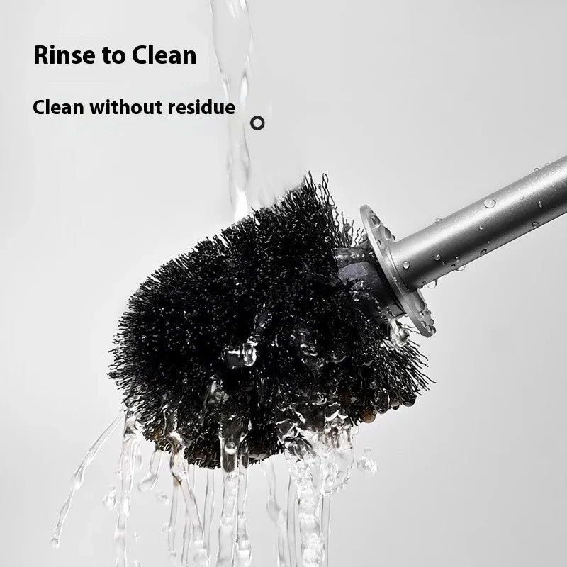SWANS No-Drill Toilet Brush with Shelf – Deep Clean Toilet Brush Set SWANS