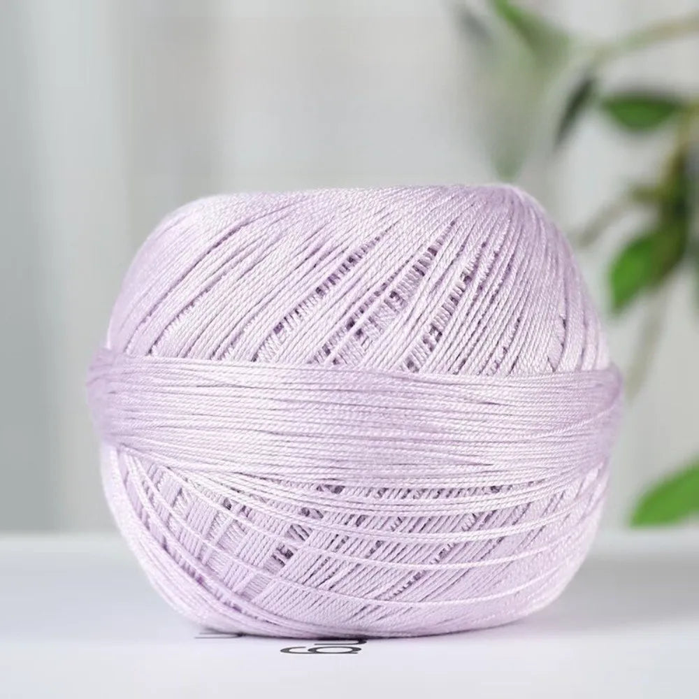 Size 7 Lace Crochet Thread Yarn – Soft Mercerized Cotton 50g Lace Crochet Yarn SWANS Light Purple