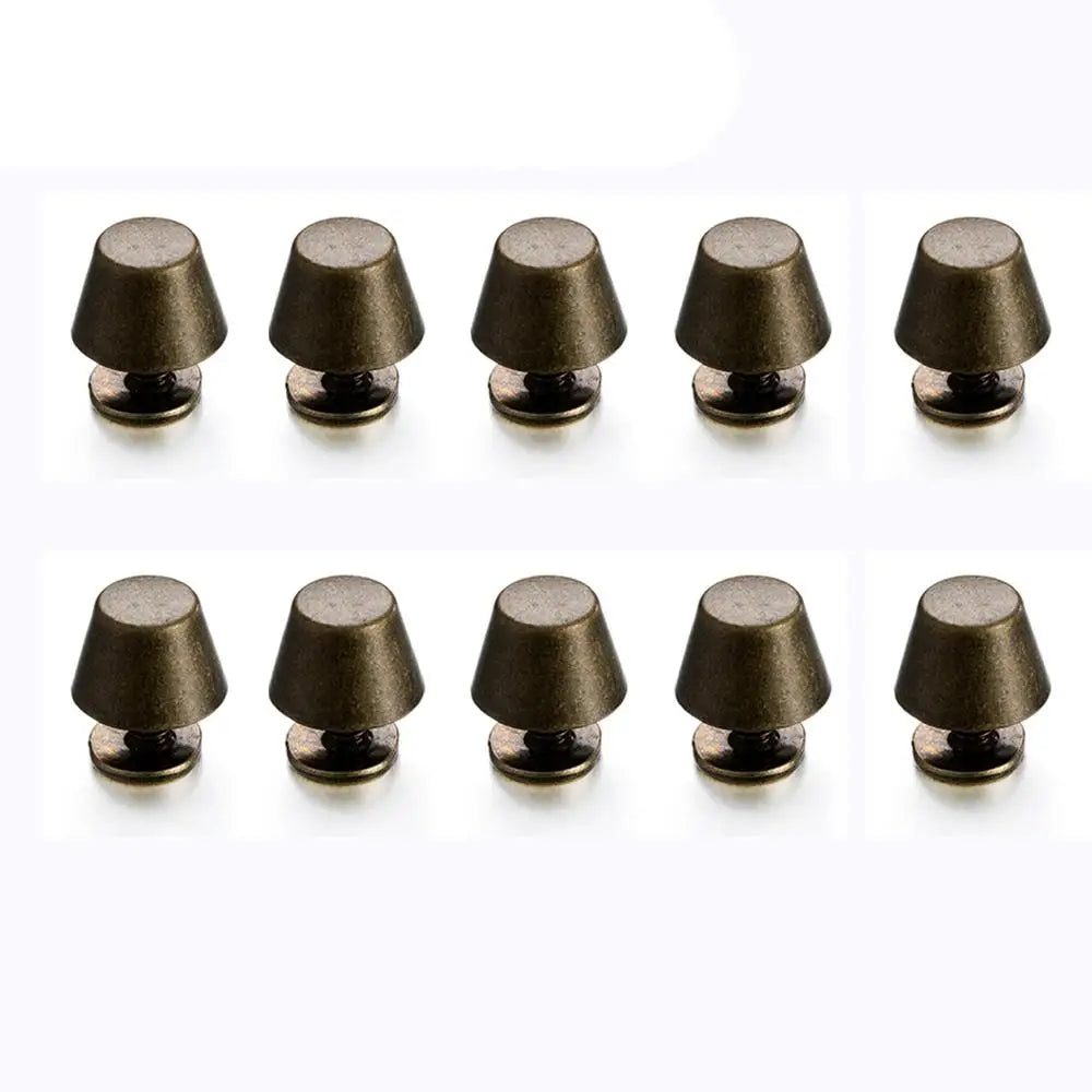 Punk Dome Head Screw Rivets 10/12mm – 10-Pack for Leather & Bags Craft Screw Rivets SWANS bronze-10mm