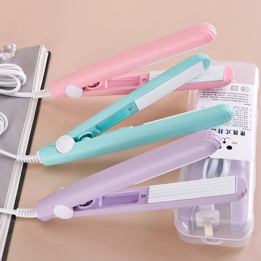 YIBER Mini Ceramic Wave Hair Curler & Straightener 3-in-1 Hair Curler & Straightener SWANS