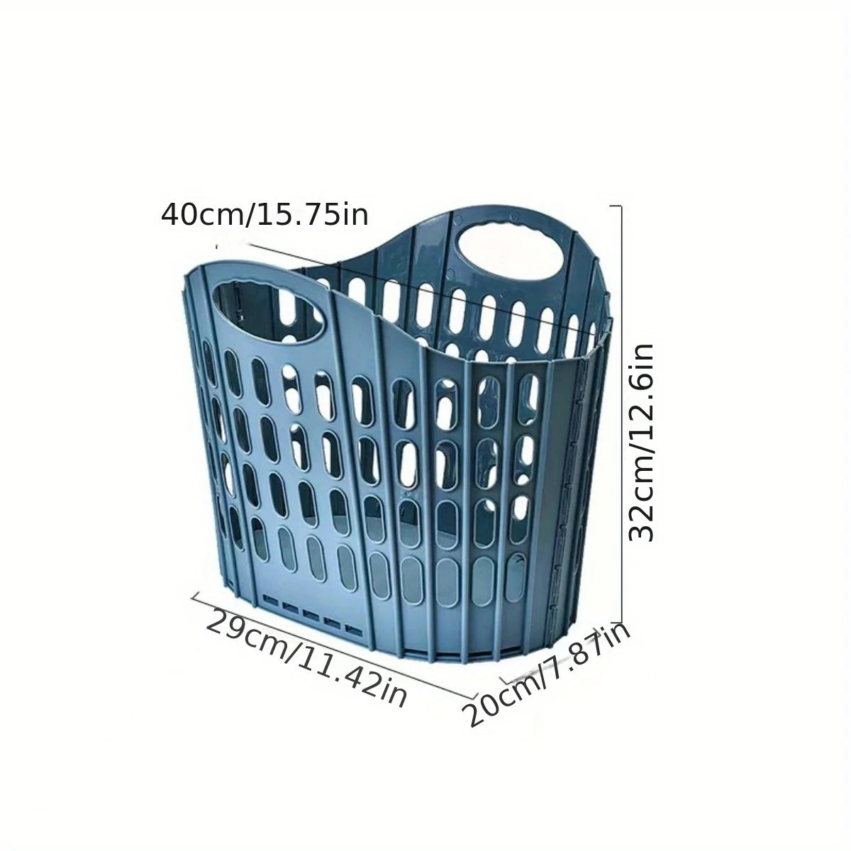 SWANS Foldable Laundry Hamper – High-Capacity Clothes Basket Foldable Laundry Hamper SWANS Blue