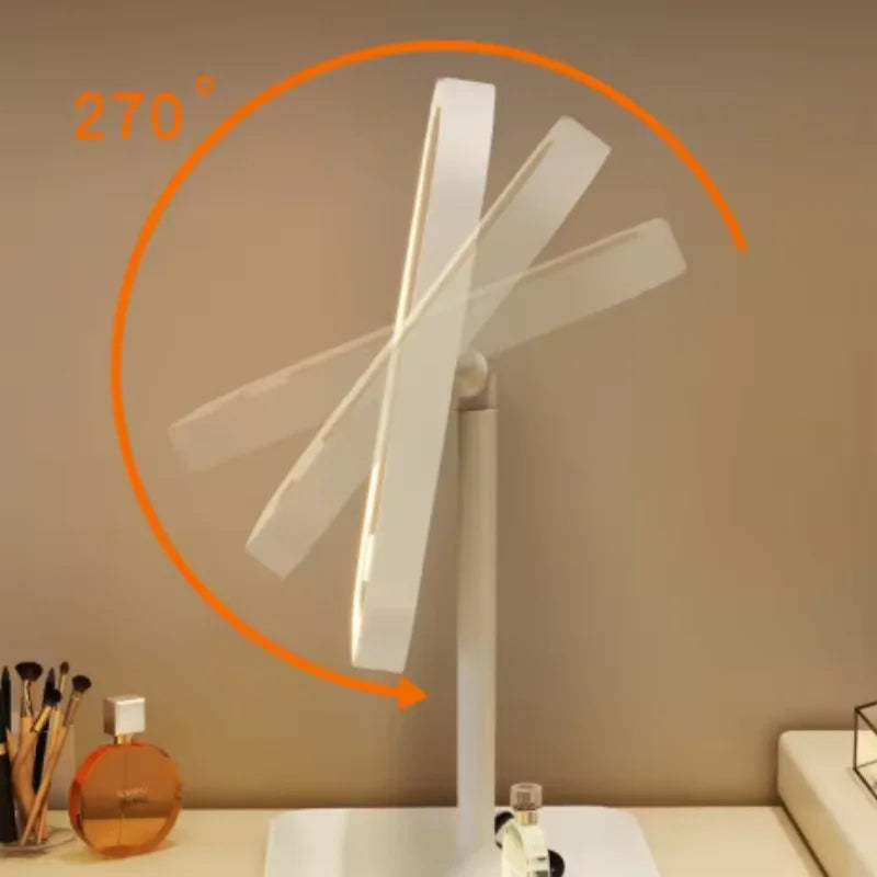 SWANS Large Square LED Makeup Mirror – 3-Color Lighting LED Makeup Mirror SWANS