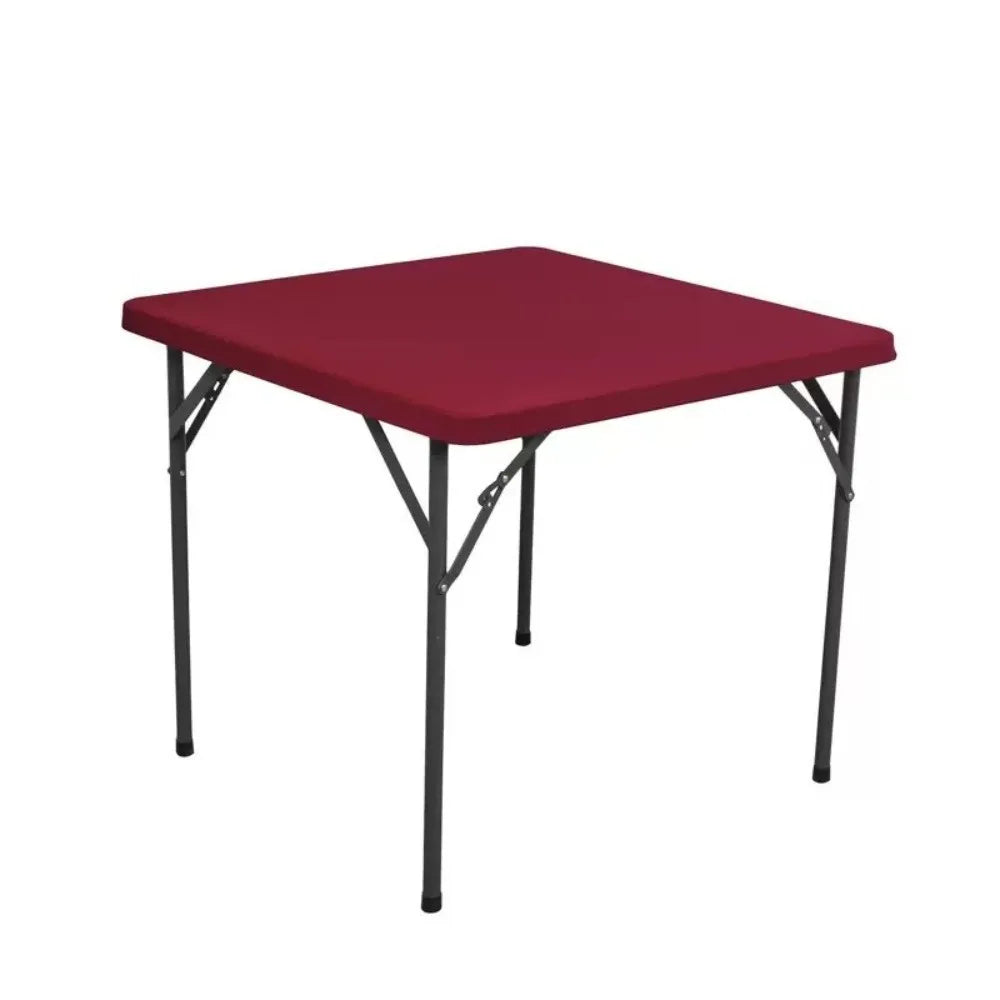 Stretch Spandex Square Tablecloth – Fitted Elastic Table Cover Fitted Tablecloth SWANS Wine Red