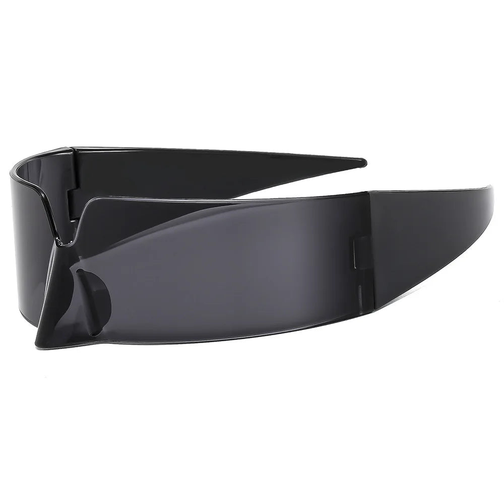 Y2K Rimless UV400 Sunglasses – Punk Vintage Goggle Unisex Fashion Sunglasses SWANS Black