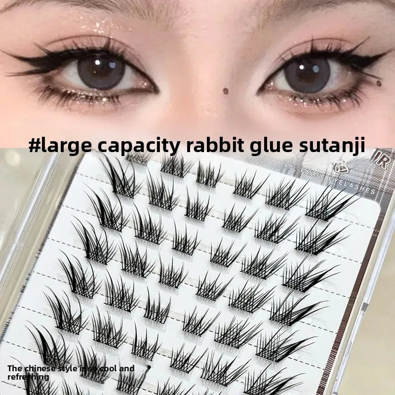 Self-Adhesive Fox Eye Fluffy False Lashes – No Glue Needed False Eyelashes SWANS