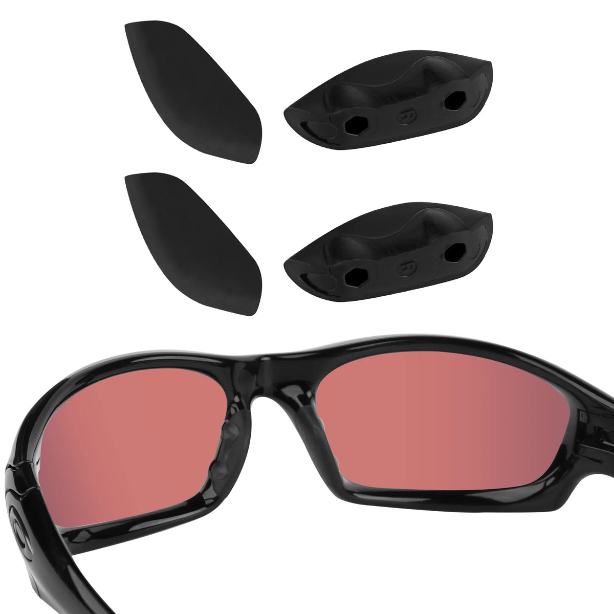 Silicone Nose Pads Replacement for Oakley Straight Jacket 2007 Eyewear Accessories SWANS 2 Pairs-Small