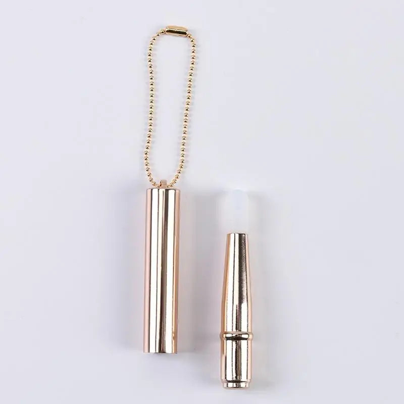 YOVIP Mini Silicone Lip Brush with Cover & Chain Silicone Lip Brush SWANS Gold
