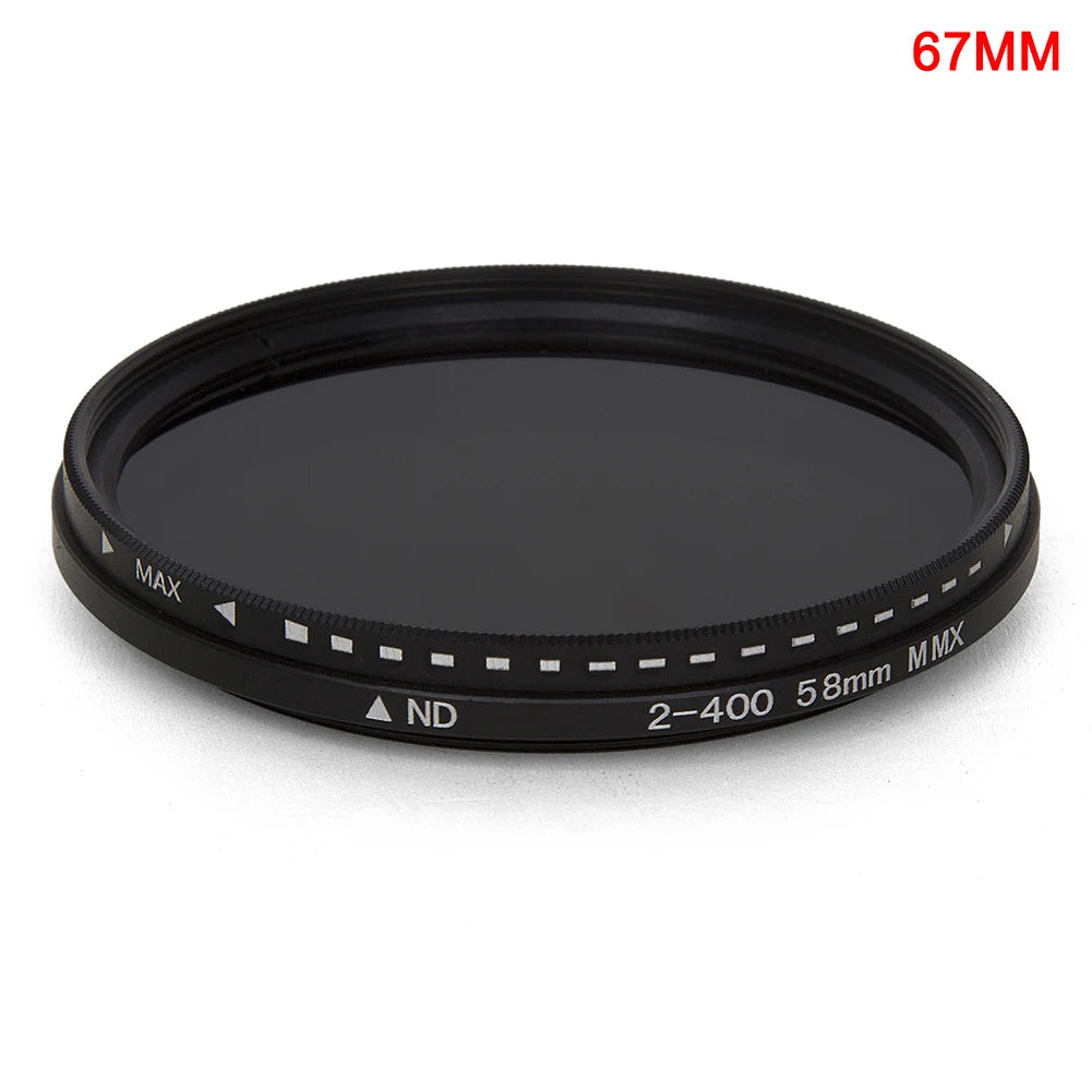 Variable ND2-ND400 Fader ND Filter for Camera Lens 37–82mm Camera Lens Filter SWANS 67MM