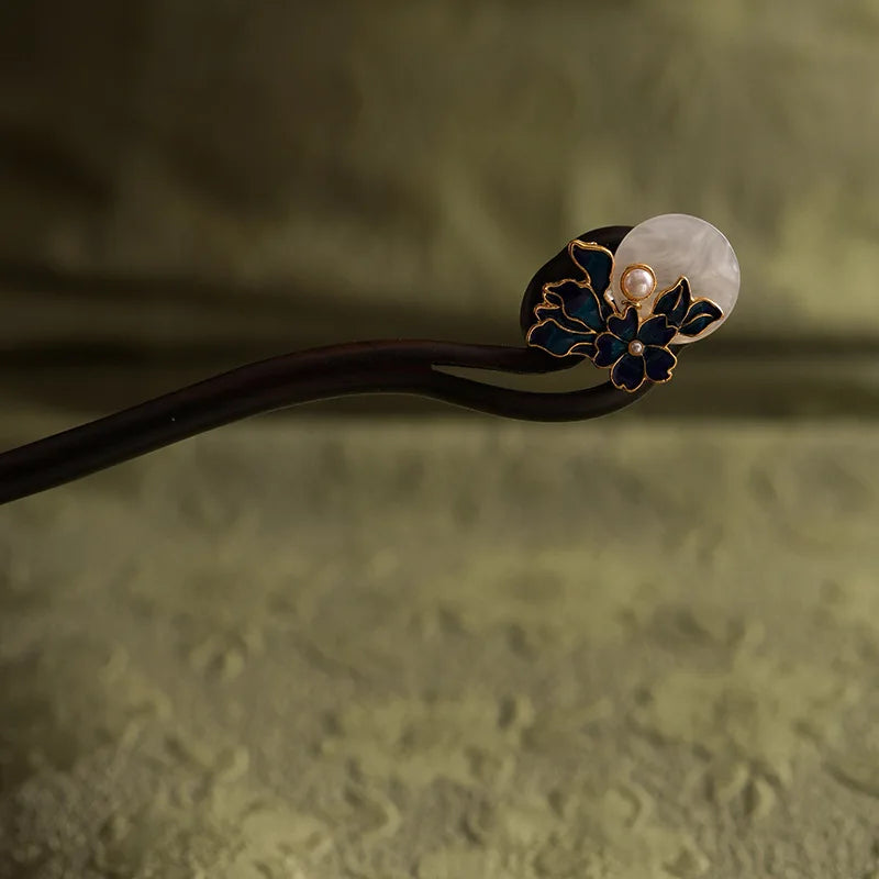 Vintage Floral Tassel Wooden Hair Stick – Hanfu Hairpin Wooden Hair Stick SWANS