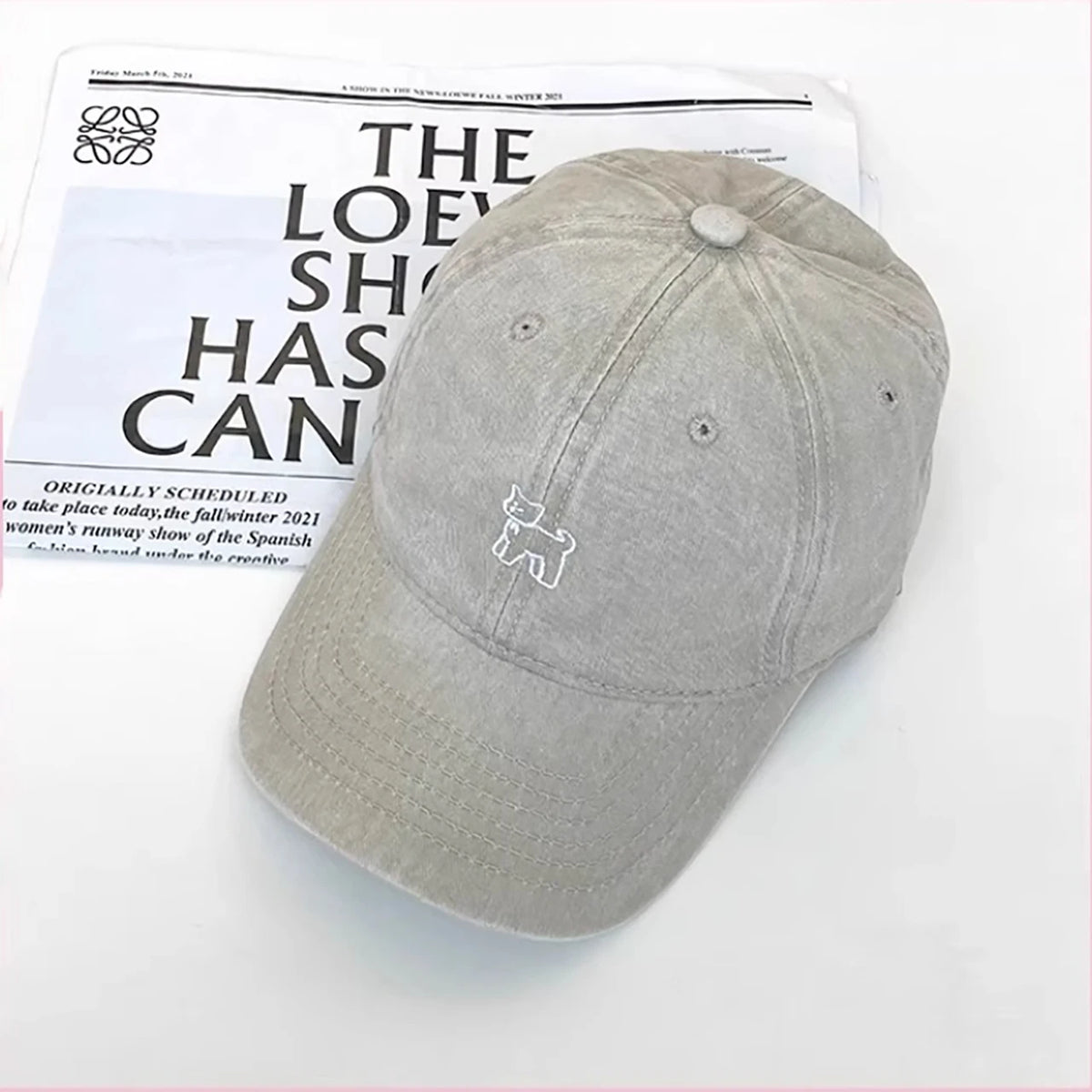 Embroidery Cat Baseball Cap – Unisex Adjustable Sun Hat Baseball Cap SWANS