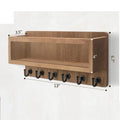 SWANS Wall-Mounted Wood Key & Mail Organizer Rack Key & Mail Organizer SWANS Wood