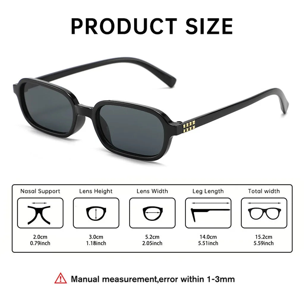 KLASSNUM Small Square Sunglasses Unisex UV400 PC Frame Square Frame Sunglasses SWANS