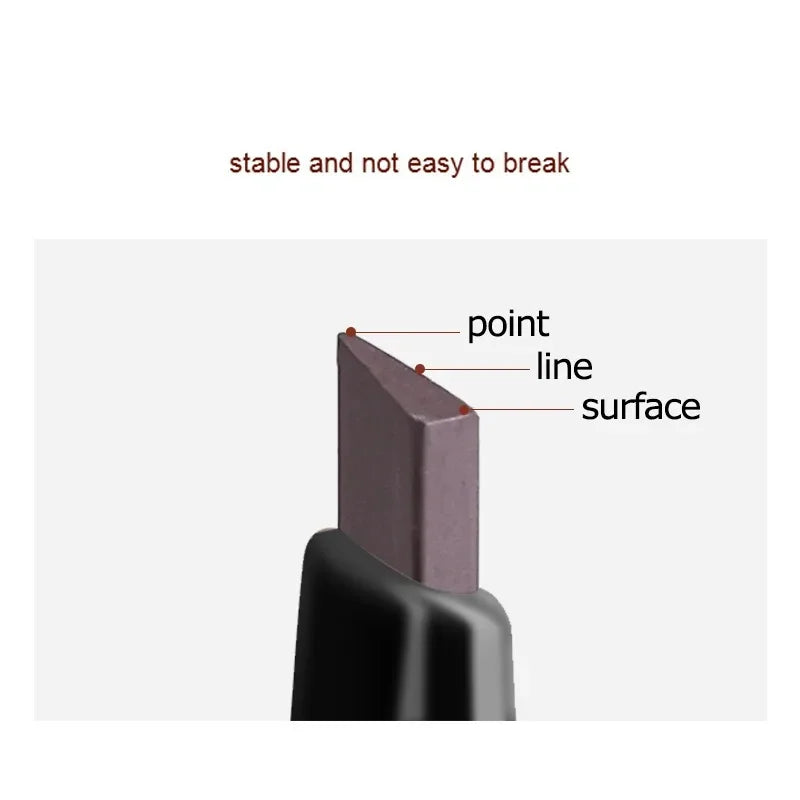 Double-End Ultra-Fine Triangle Eyebrow Pencil & Brow Brush Eyebrow Pencil SWANS