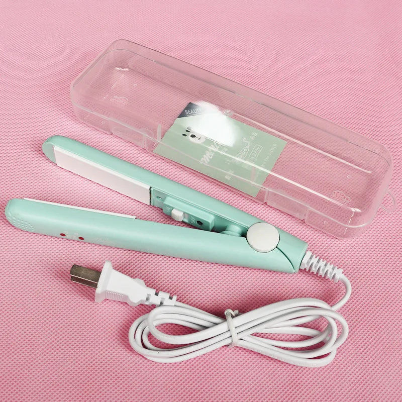 YIBER Mini Ceramic Hair Straightener & Curler – Portable Flat Iron Hair Straightener SWANS Green UK China Mainland
