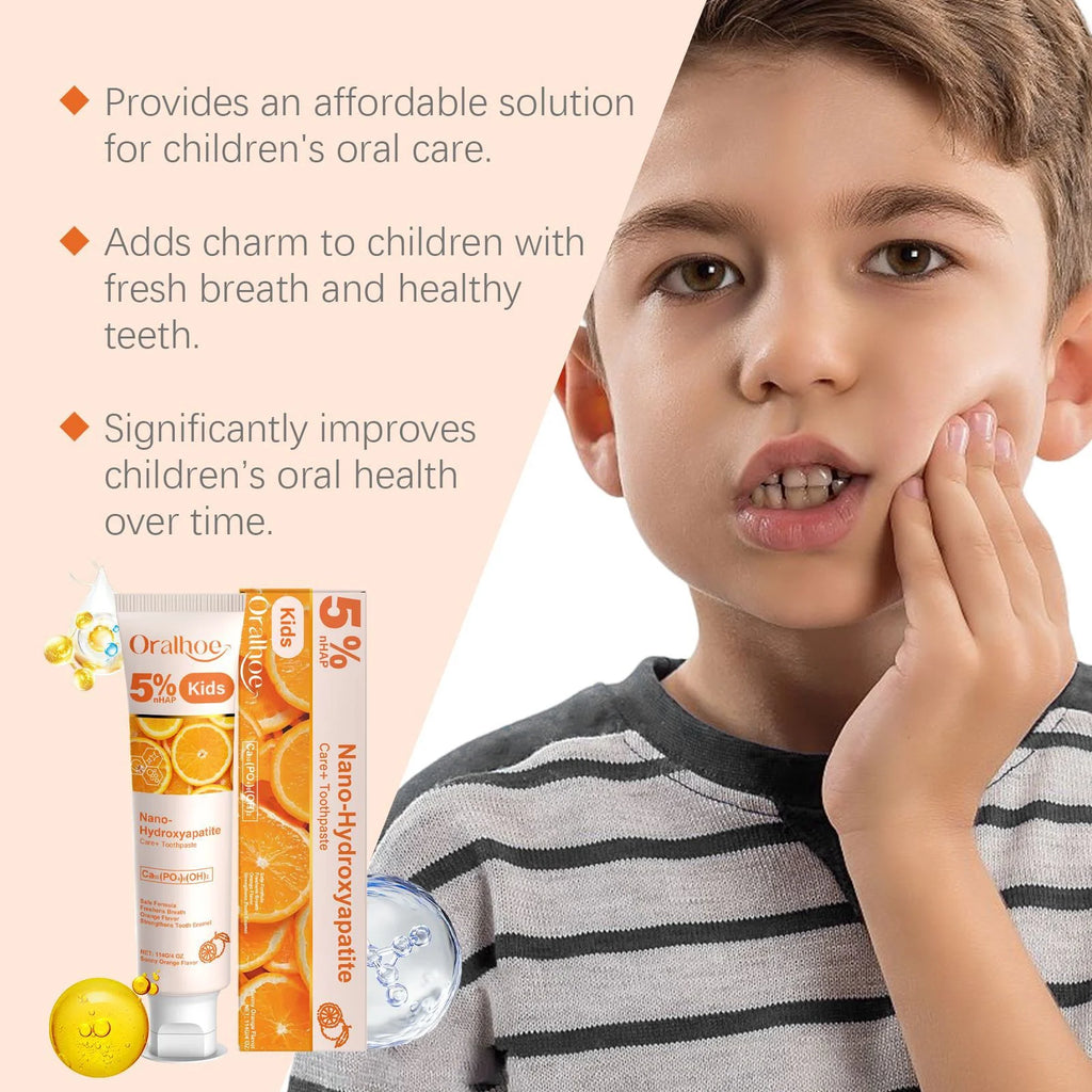 Oralhoe Kids Foam Toothpaste Sweet Orange Flavor 114g Kids Foam Toothpaste SWANS