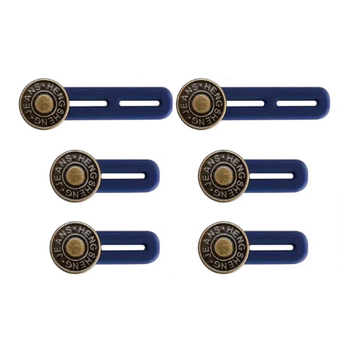 No-Sew Waistband Button Extenders – Metal & Silicone Jeans Fit Waistband Button Extender SWANS D