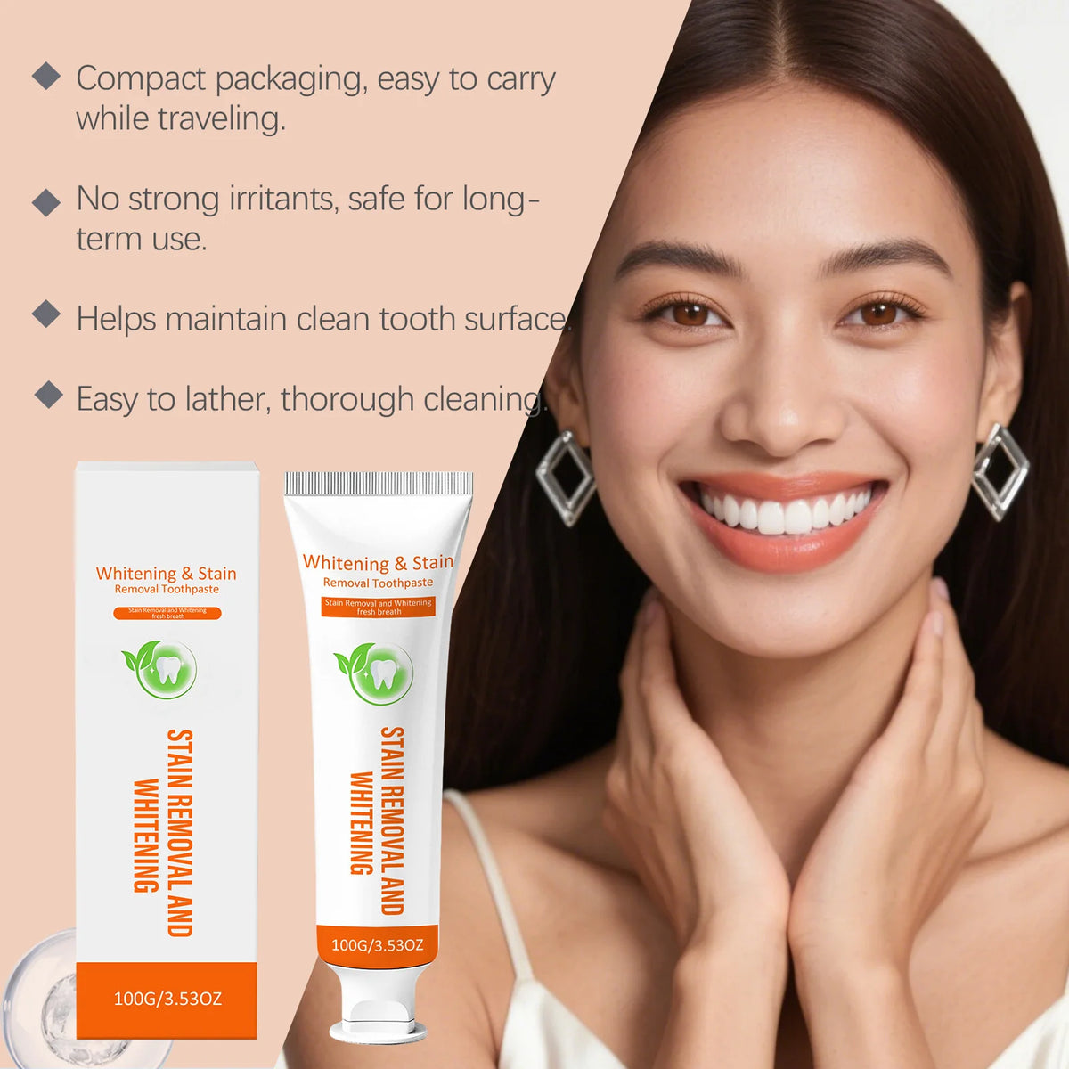 SWANS Whitening Toothpaste – Stain Removal & Gum Care 100g Whitening Toothpaste SWANS