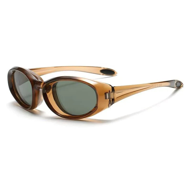 Y2K Cat Eye Sunglasses UV400 – Punk & Hip Hop Style Shades Fashion Sunglasses SWANS Tea Green