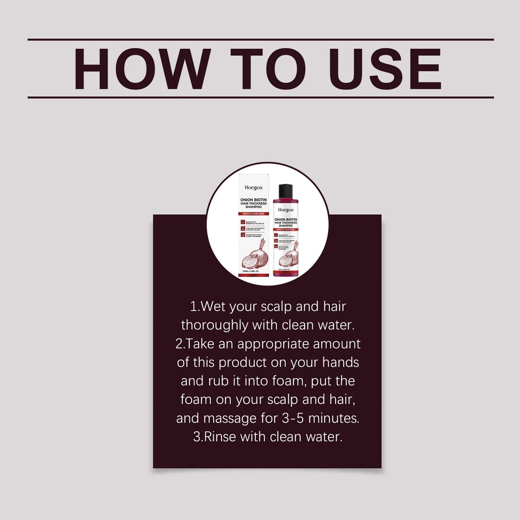 HOEGOA Onion Biotin Volumizing Shampoo 100ml All Hair Volumizing Shampoo SWANS