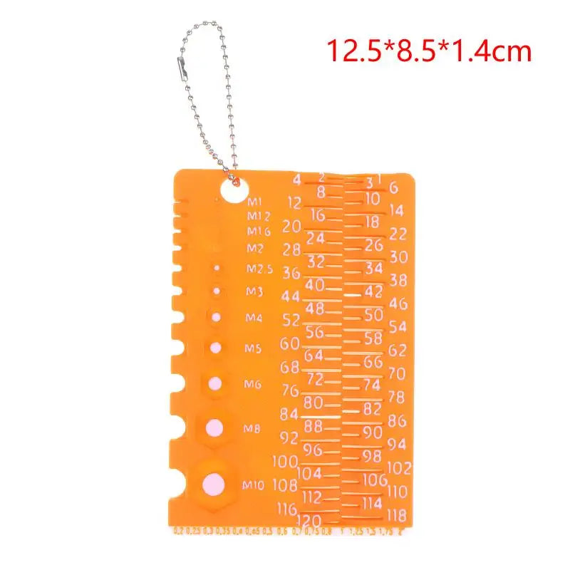 M1–M10 Metric Thread Gauge – Screw & Nut Size Checker Thread Gauge Tool SWANS orange1 25x85mm