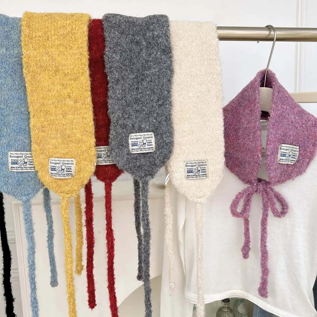 Women's Knit Earmuff Scarf – Windproof Warm Winter Neck Warmer Knit Earmuff Scarf SWANS