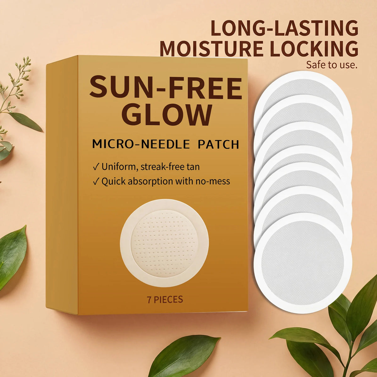 Micro-Needle Facial Self-Tanning Patch – Sun-Free Glow 7pc Self-Tanning Patch SWANS