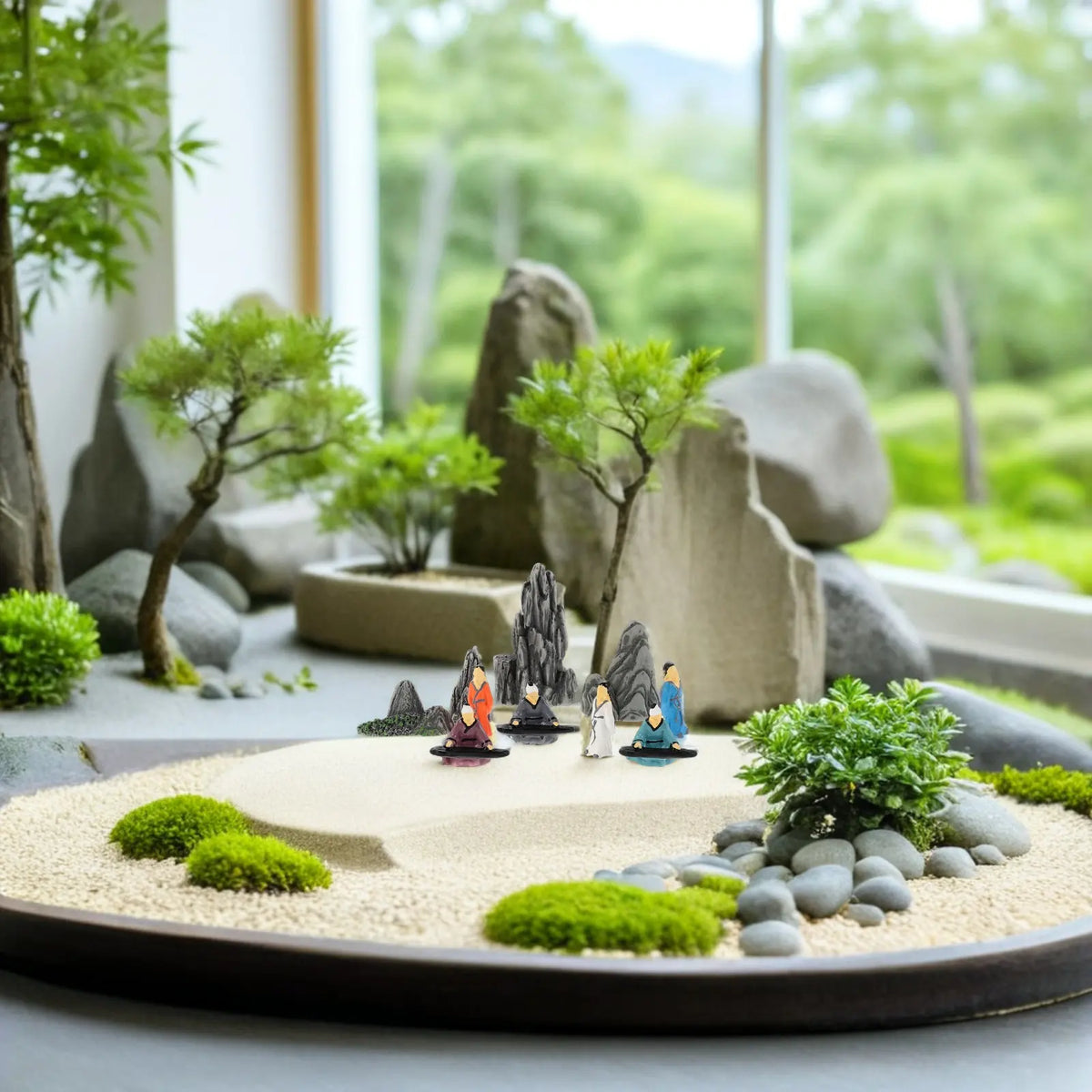10-Pack Resin Miniature Chinese Sculptures Bonsai Garden Ornaments Miniature Resin Figurines SWANS