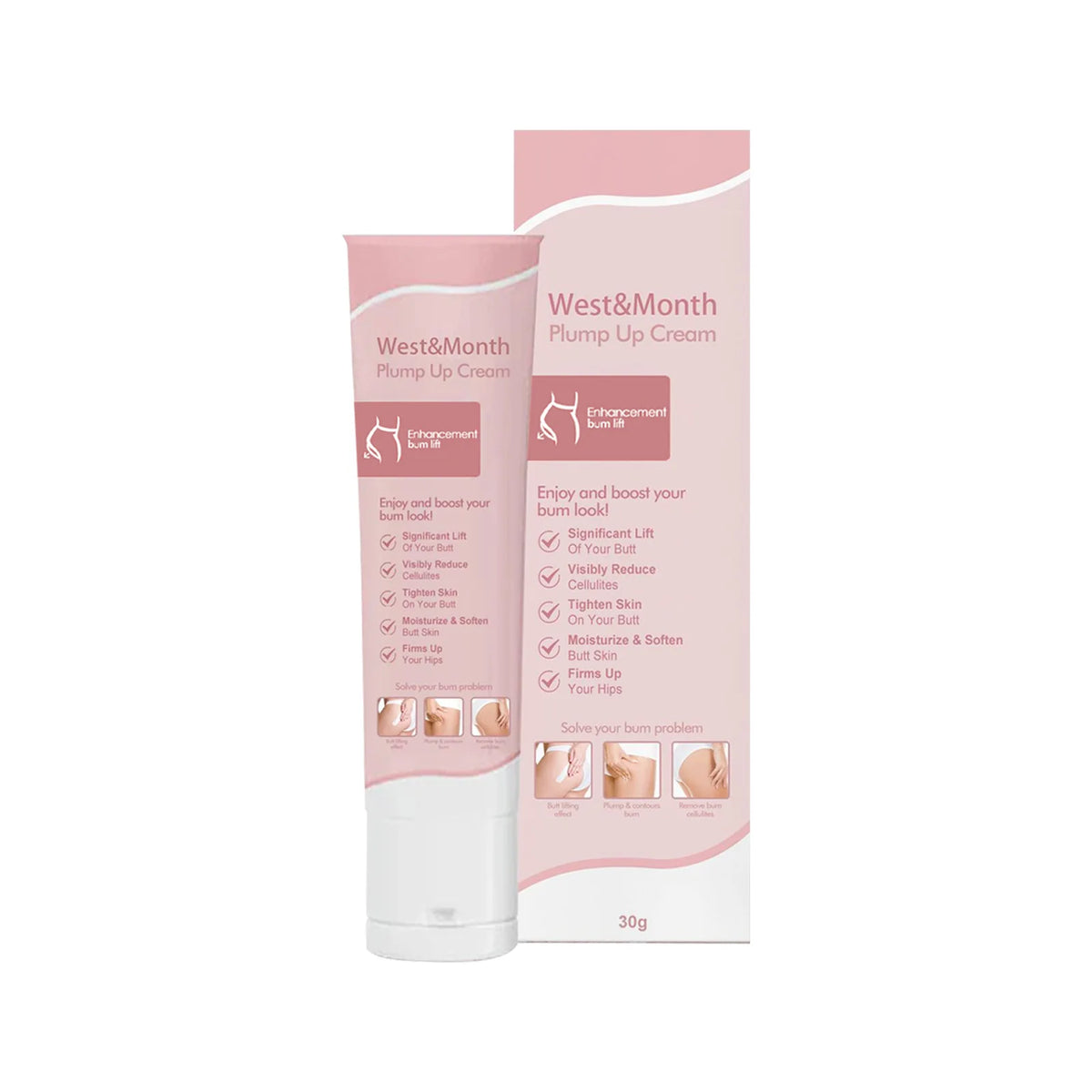 WEST MONTH Buttock Firming & Lifting Cream – Hip Sculpting 30g Body Firming Cream SWANS 30g Boxed