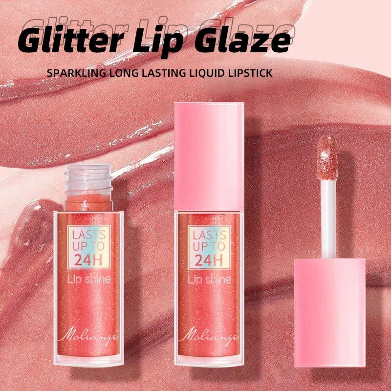 Glitter Lip Gloss – Diamond Shimmer & Moisturizing Lip Glaze Lip Gloss SWANS
