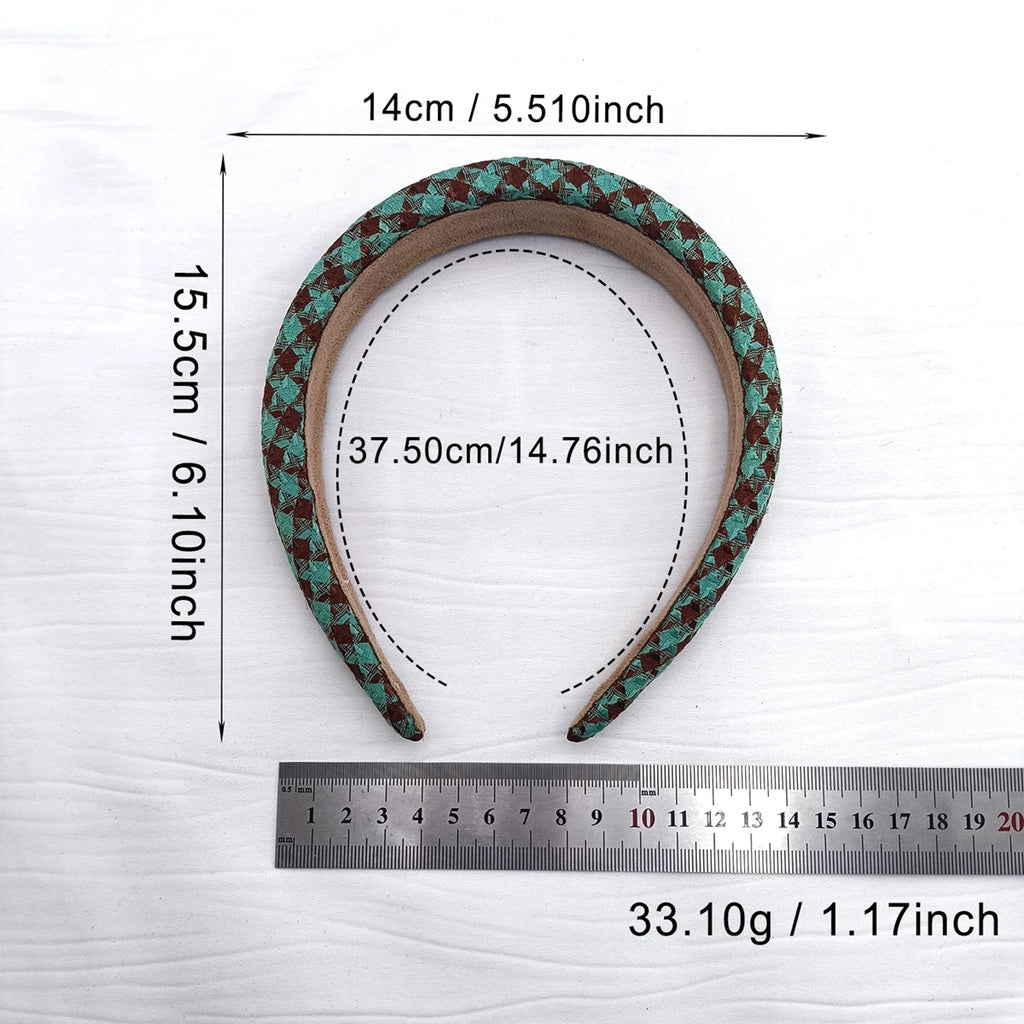 Vintage Lattice Wide Sponge Headband – Women's Hair Hoop Wide Sponge Headband SWANS