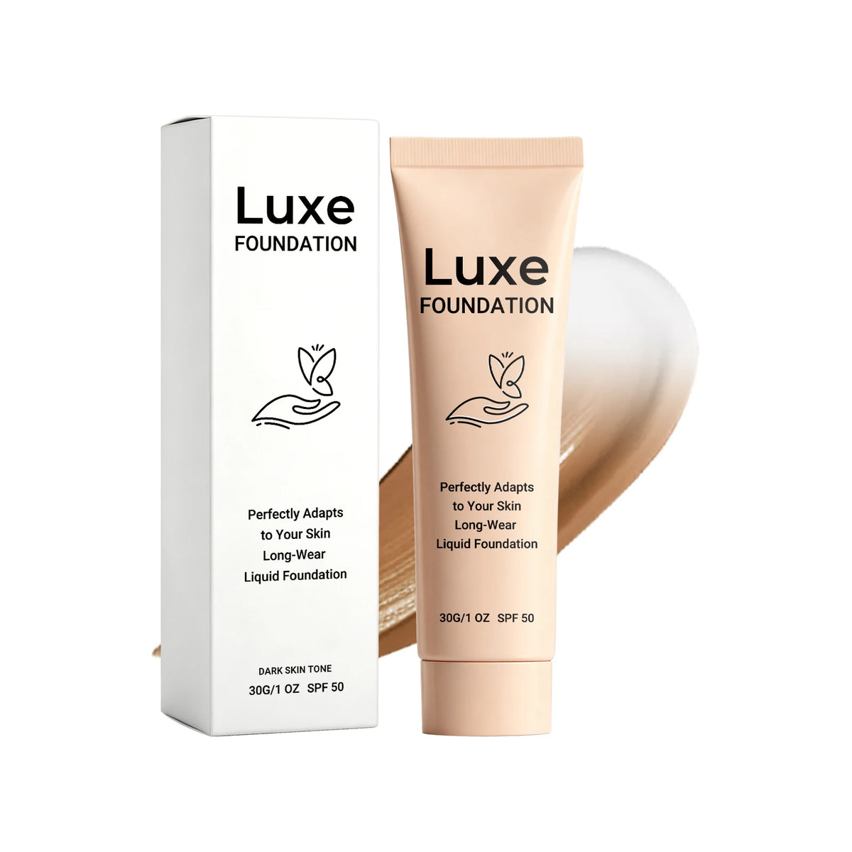 Luxe Color-Adaptive SPF50 Liquid Foundation – Natural & Dark Liquid Foundation SWANS DARK SKIN TONE