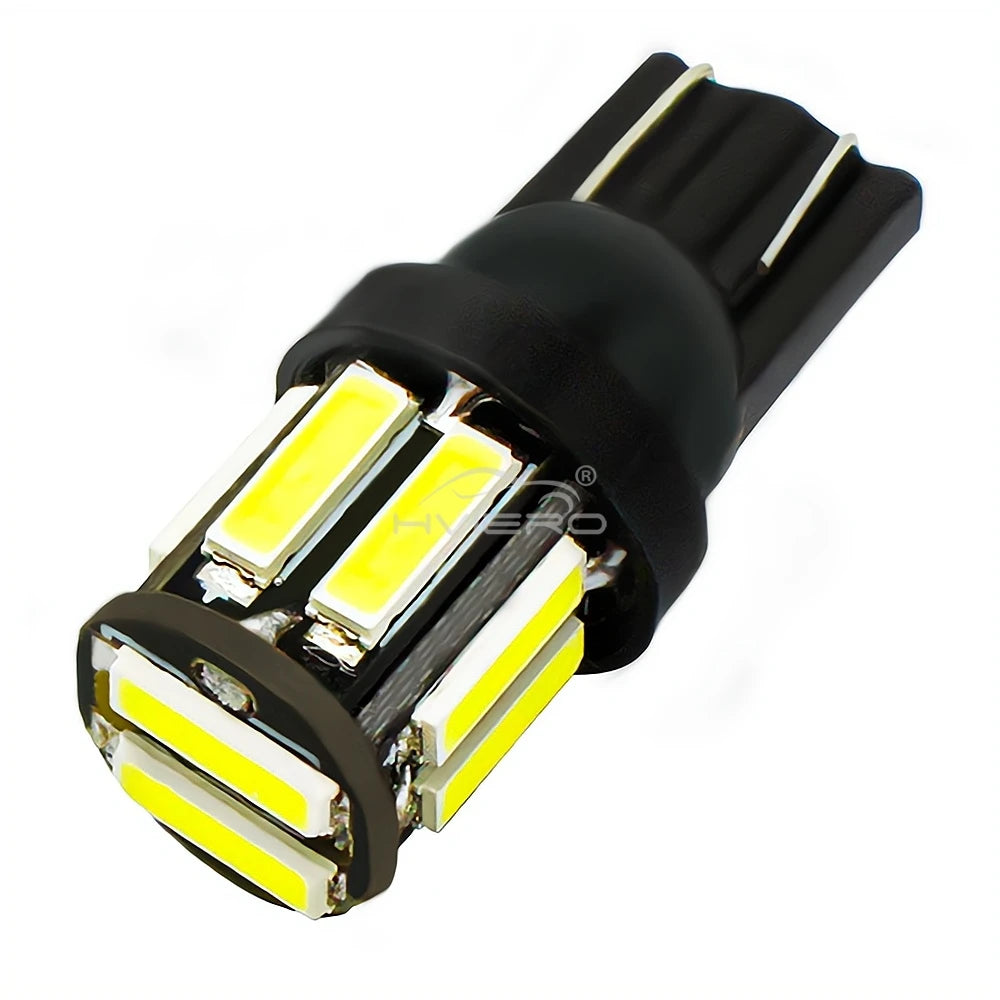 T10 W5W 7020 10-SMD LED Car Bulbs 12V White – 1/2/4 Pack LED Car Bulb SWANS 1Pcs White