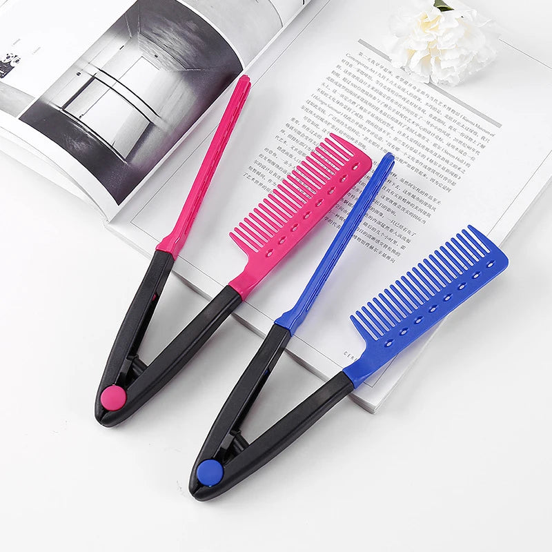 V-Type Hair Straightener Brush – Styling Comb for Men & Women Hair Straightener Brush SWANS